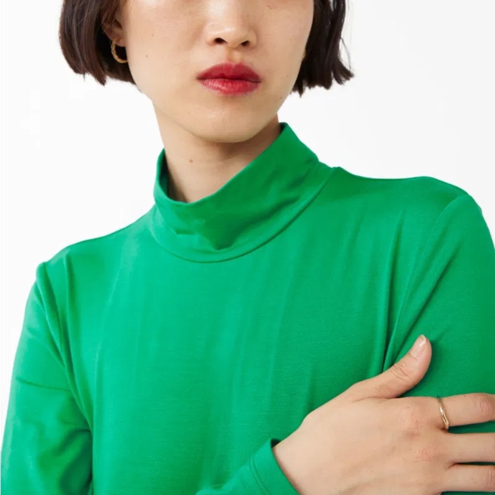 & Other Stories / Green Turtleneck Body Suit / Size Large